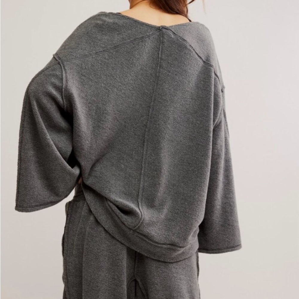 Free People Day Off Fleece Pullover NWT - (S) - Picture 4 of 5
